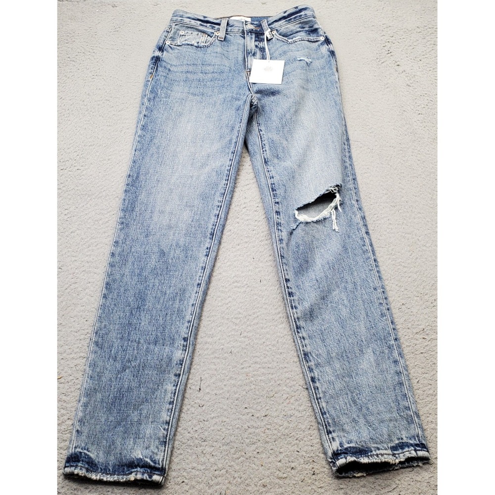 Pistola Presley‎ Boyfriend Jeans Womens 24 Blue Denim High Waist Distressed
